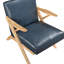 Chaise d'appoint Mid-Century moderne de 26,5 po Granby - Revêtement en similicuir facile d'entretien, structure en bois d'hévéa massif durable-1520925126-1519185754