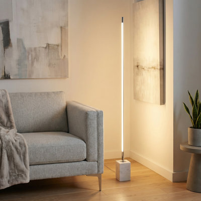 Lampe sur pied en marbre 65,5 "avec abat-jour