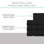 Ensemble de serviettes 18 pièces Willow - 100% coton peigné, qualité supérieure 630 g / m², noir, ultra doux et très absorbant (ensemble de 6 serviettes de bain, 12 serviettes de toilette)-402318336-402318349