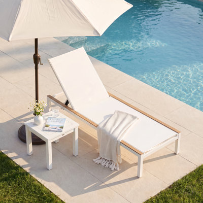 Bannock Outdoor Metal Chaise Lounge