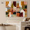 Contemporary Compositions Set Canvas Print Boho Gold Wall Decor Set by Art Remedy, Black Frame, 10 x 15