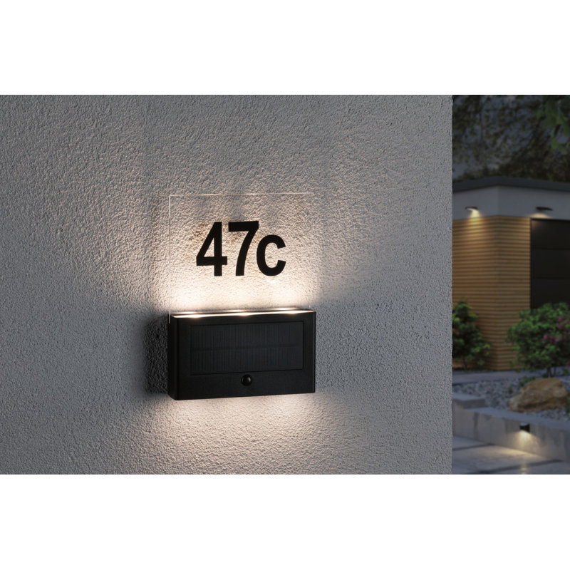 Black/White 3.7cm H Solar Powered Integrated LED Outdoor Ceiling Light with Dusk to Dawn