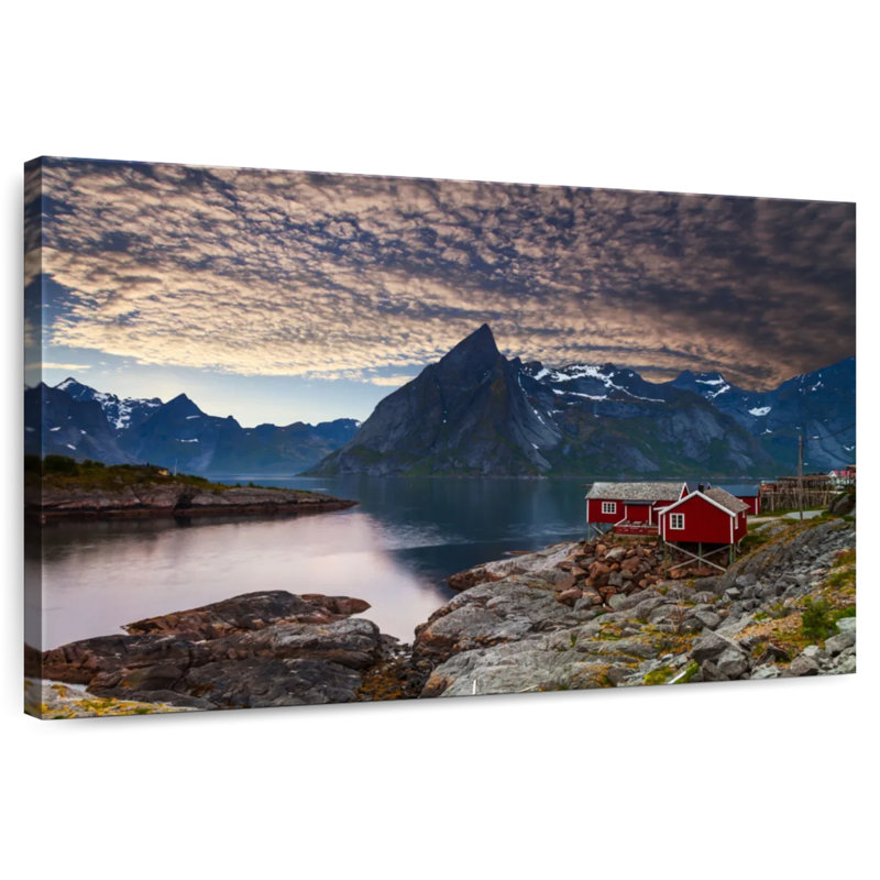 Lilie Reine Rorbuer au coucher du soleil, H 16 po x l 24 po