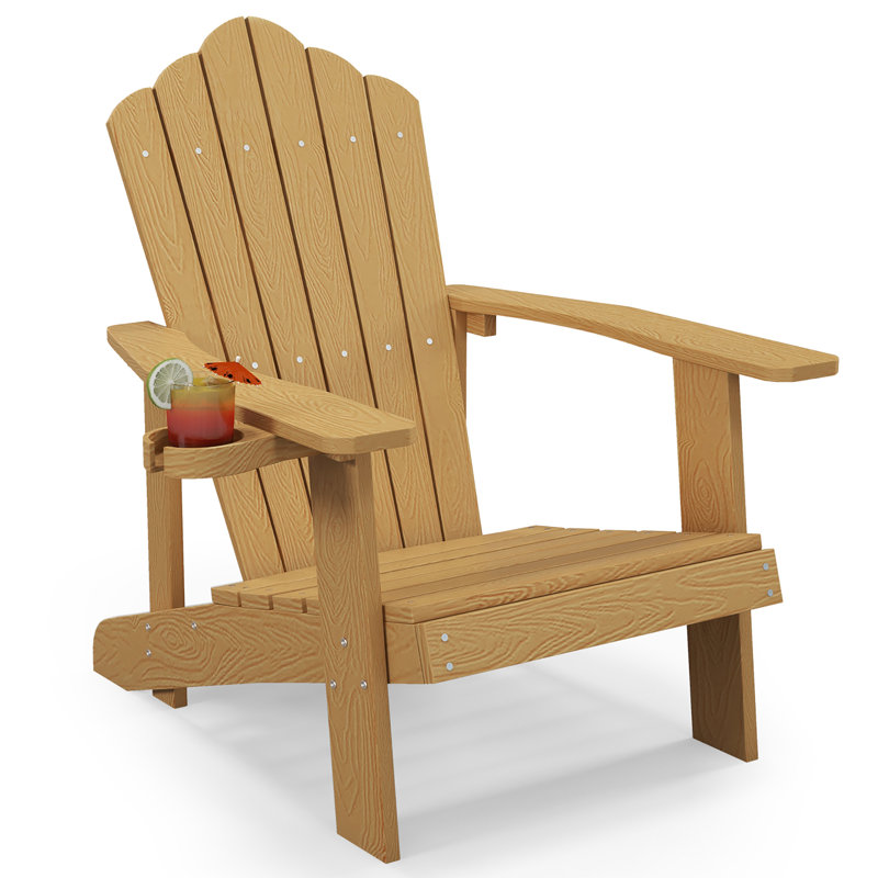 Chaise Adirondack en plastique Gumbert, Brun