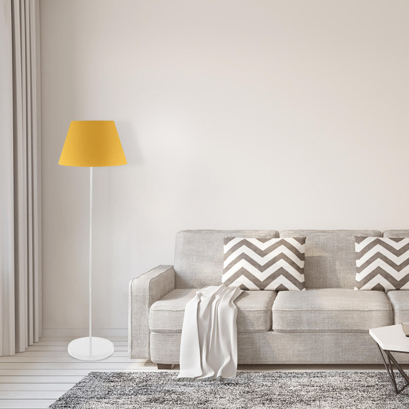 Lampe sur pied 55 po Christiana, Jaune, Blanc