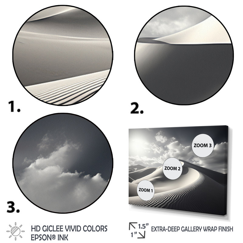 Plage, photo, dunes, rêves - Reproduction d'art mural paysages, H 12 po x l 20 po x P 1 po, Cadre simple blanc