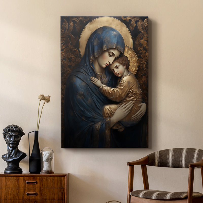 Série Religious XCIX - Toile tendue avec châssis de qualité supérieure - Prêt à être accroché, H 60 po x l 40 po