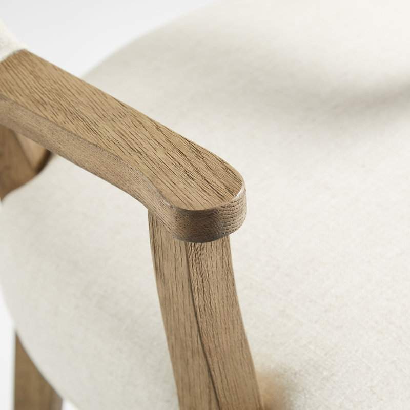 Prater Upholstered Stool with Solid Wood Frame