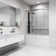 Houston 56-60" W x 66" H Double Sliding Frameless Tub Door with 3/8" Clear Glass