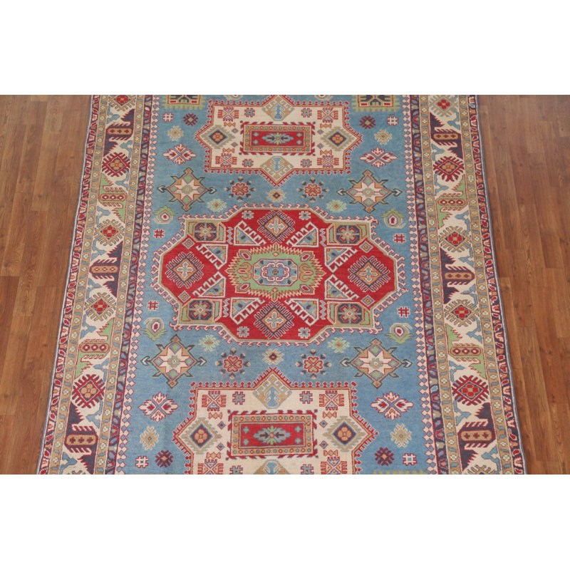 Tapis oriental bleu clair Kazak