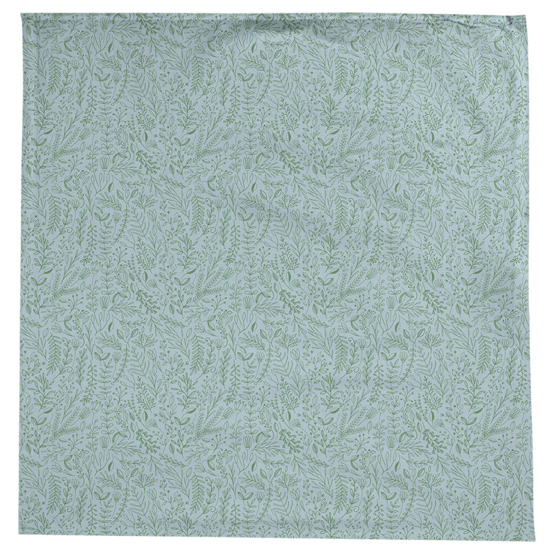 Leffel Ditsy Floral Pattern Tablecloth, Light Blue/Green