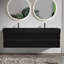 Meuble-lavabo 72 po avec lavabo à quartz mat et tiroirs souples, meuble-lavabo mural flottant pour salle de bain moderne, lavabo une pièce mat