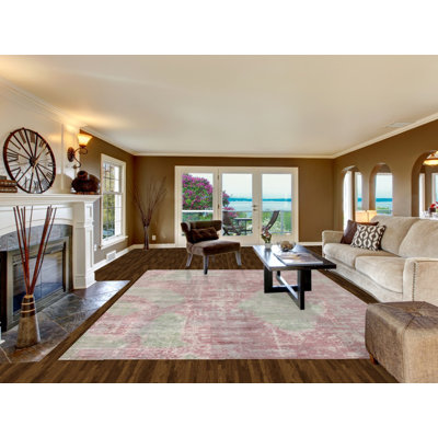 Contemporary Wool Abstract Area Rug 9x12