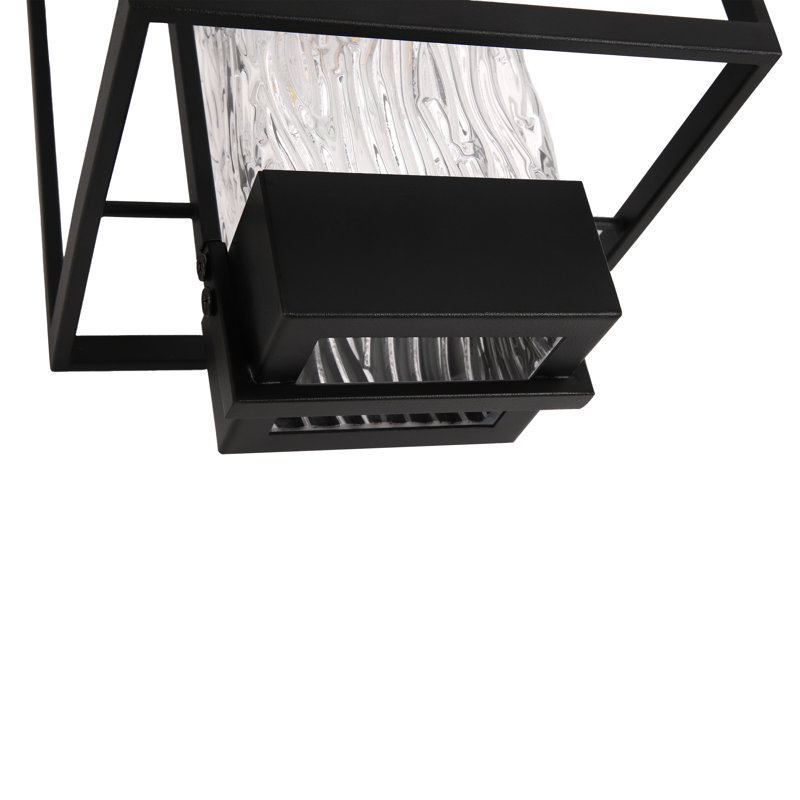 Tiernan Matte Black 33.8cm H Outdoor Wall Lantern with Dusk to Dawn