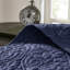 Courtepointe réversible bleu marine - Douillette matelassée confortable et confortable en coton pour une chambre de rêve