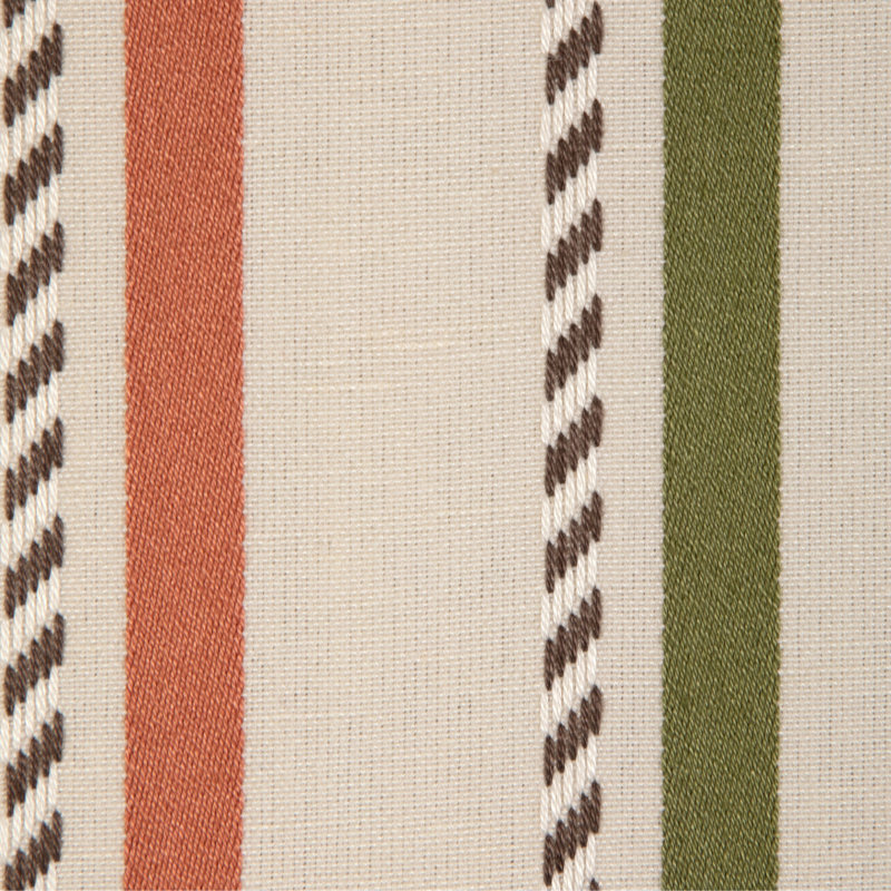Buxton Stripe, Leaf/Clay