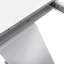Table de salle à manger extensible blanche brillante de 47,25 po à 63 po, pour les réunions de famille, avec plateau de table et base en métal, grande table de 63 po, base supérieure, 220 lb, pratique
