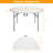 White Plastic Round Folding Table-450716010