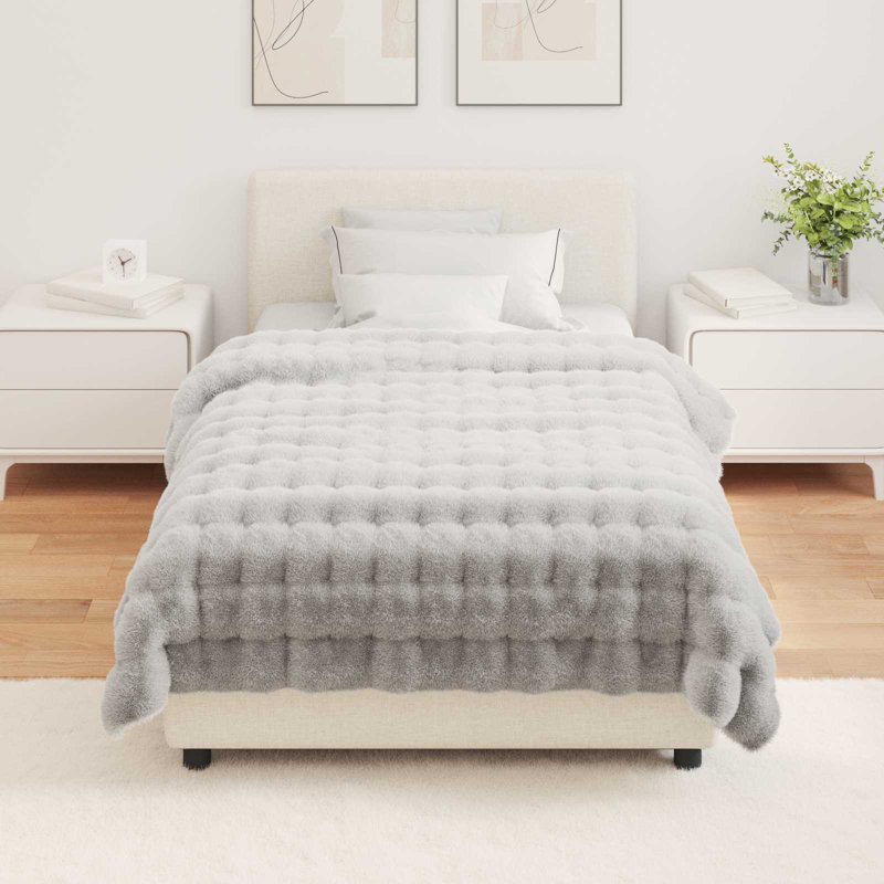 1-36 Throw Blanket, 130cm x 150cm, Grey