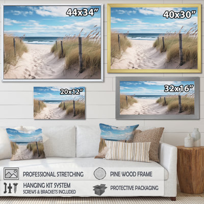 Tranquility Path To Dune Beach VI - Coastal Beach Sand Canvas Art