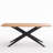 69.4" W 6-Person Rectangular Solid and Manufactured Wood Dining Table with Metal Legs-1470405060