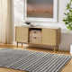 Addy Geometric Handmade Flatweave Recycled P.E.T. Area Rug in Black/White