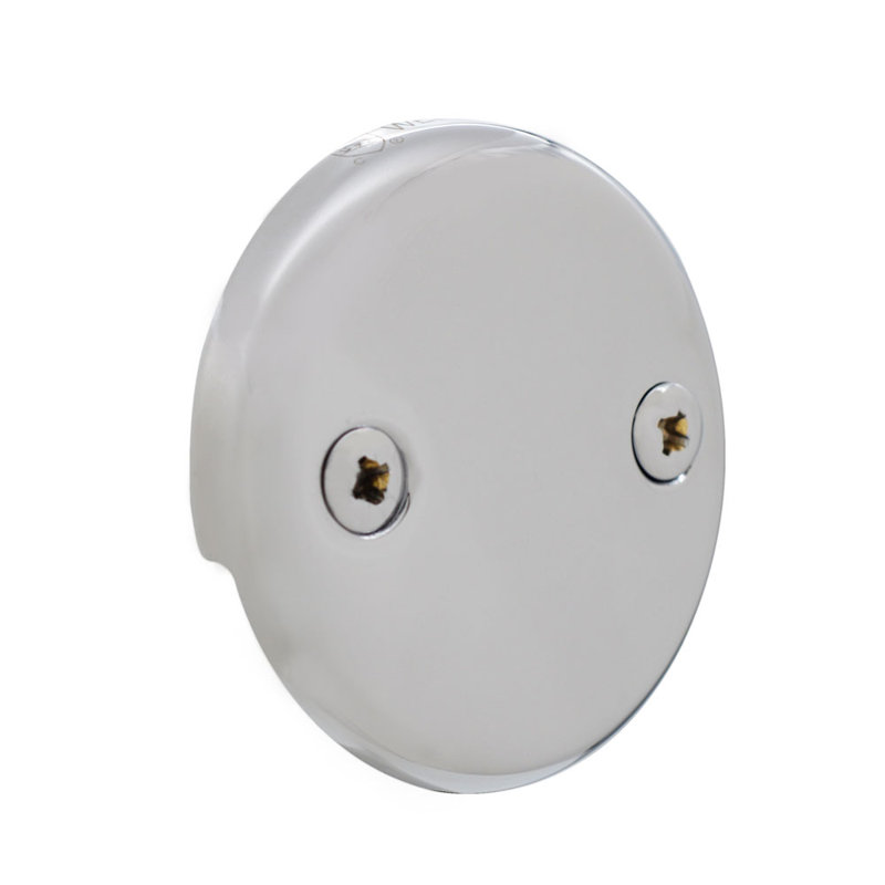 Façade de baignoire 3-1 / 8 "à deux trous et vis, Chrome poli