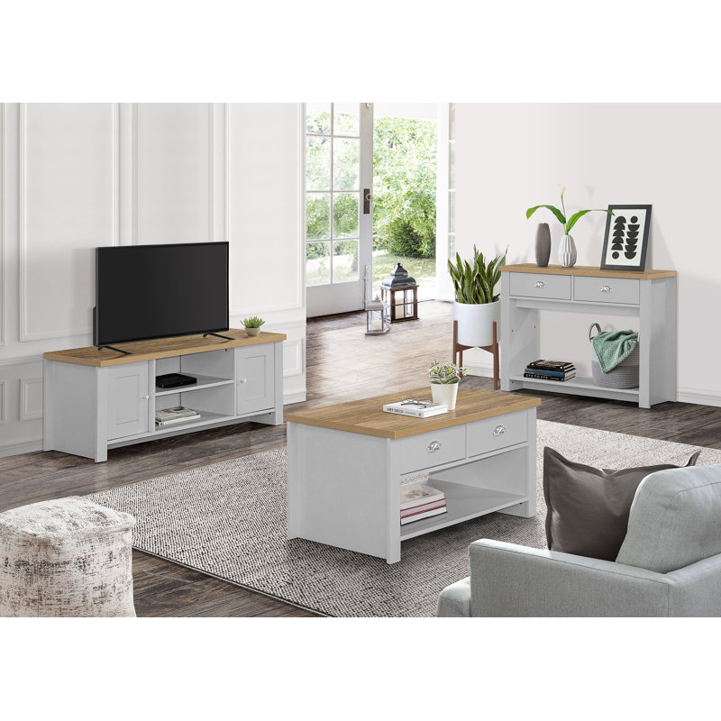 Napanoch TV Stand for TVs up to 58", Grey/Oak