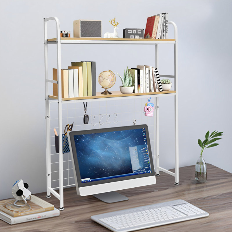 Rangement de bureau à 2 niveaux Robyn, Blanc