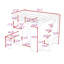 Lit mezzanine double avec bureau intégré, garde-robe et rangement-1099550417