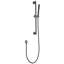 Douche à main en acier inoxydable avec barre coulissante réglable et long tuyau d'aspect noir mat de 59 pouces