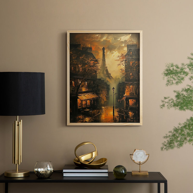«LANDSCAPES Series CCCCLI», reproduction encadrée - bois massif, Naturel