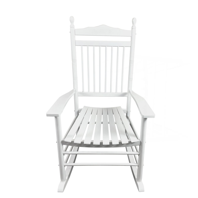 Balcony Porch Adult Rocking Chair - White, White