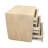 24" Natural Three Drawer Solid Wood Nightstand