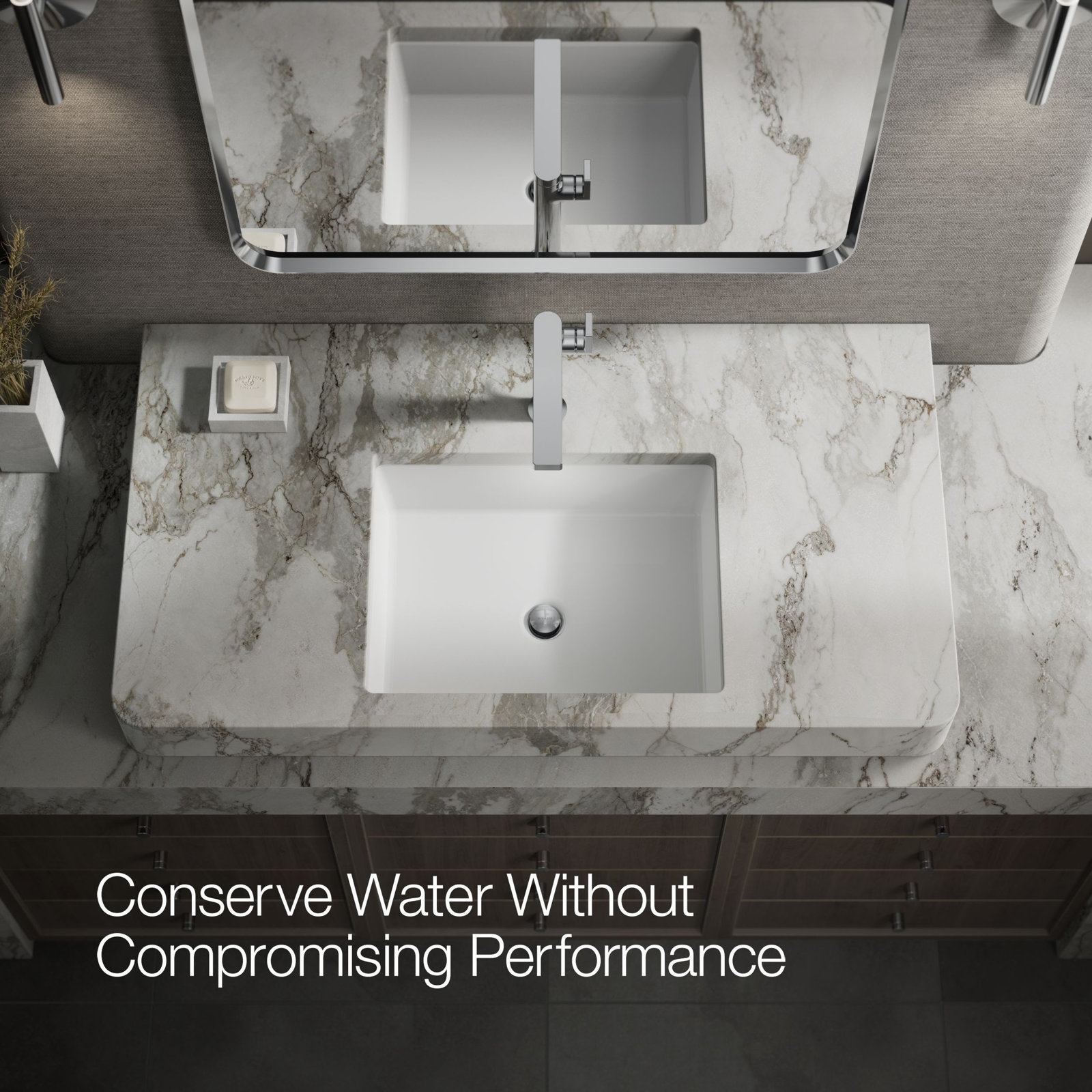 Composed Single-Hole Bathroom Faucet with Drain, Polished Chrome