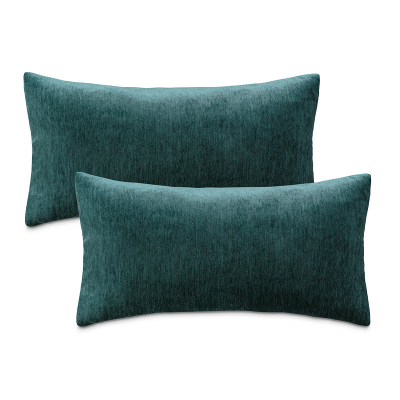 The Smith Feather Reversible Throw Pillow, Teal