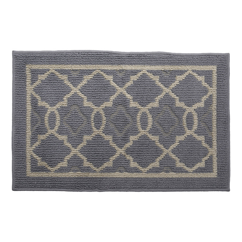 Connier Anti Slip Entryway Kitchen Mat, Light Grey