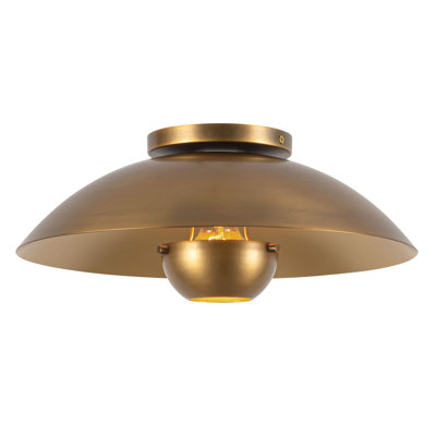 Umbra 14-in Vintage Brass Semi-Flush Mount