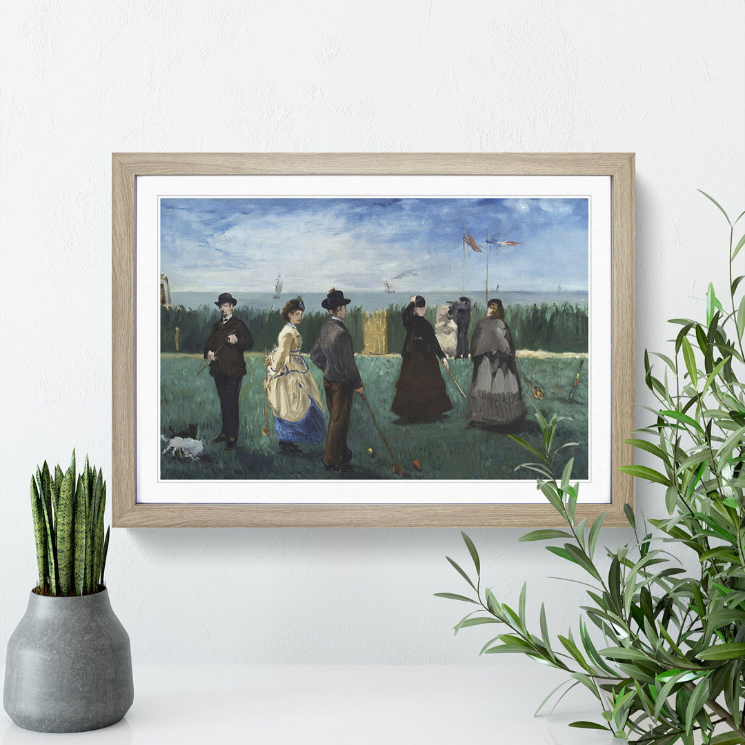 Croquet at Boulogne by Edouard Manet - Picture Frame Painting