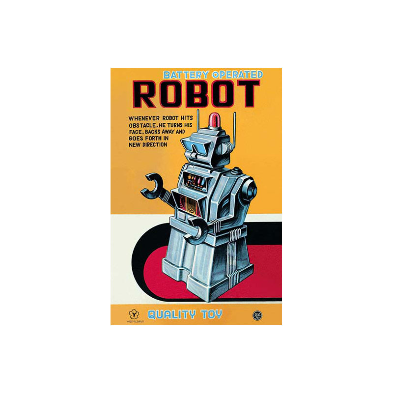 " Battery Operated Robot ", 30" H x 20" W