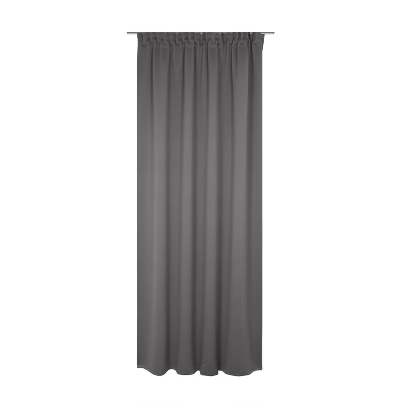 Newbury Room Darkening Single Curtain Panel, 130cm Width x 295cm Drop, Grey