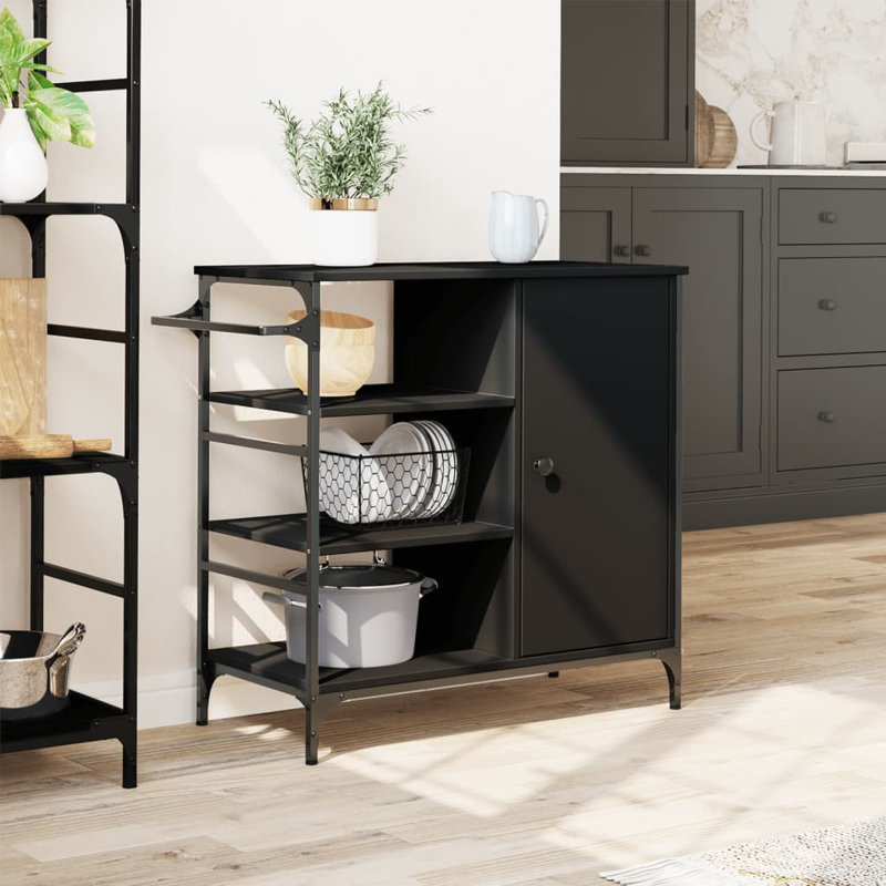 Stirum Metal Bar Cart, Black