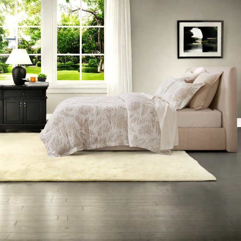 Cotton Blend Floral Duvet Cover Set