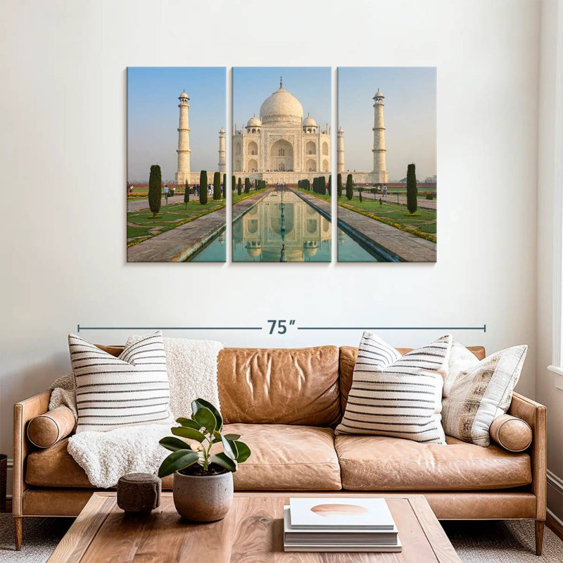 World Wonder Taj Mahal, H 36 po x l 57 po
