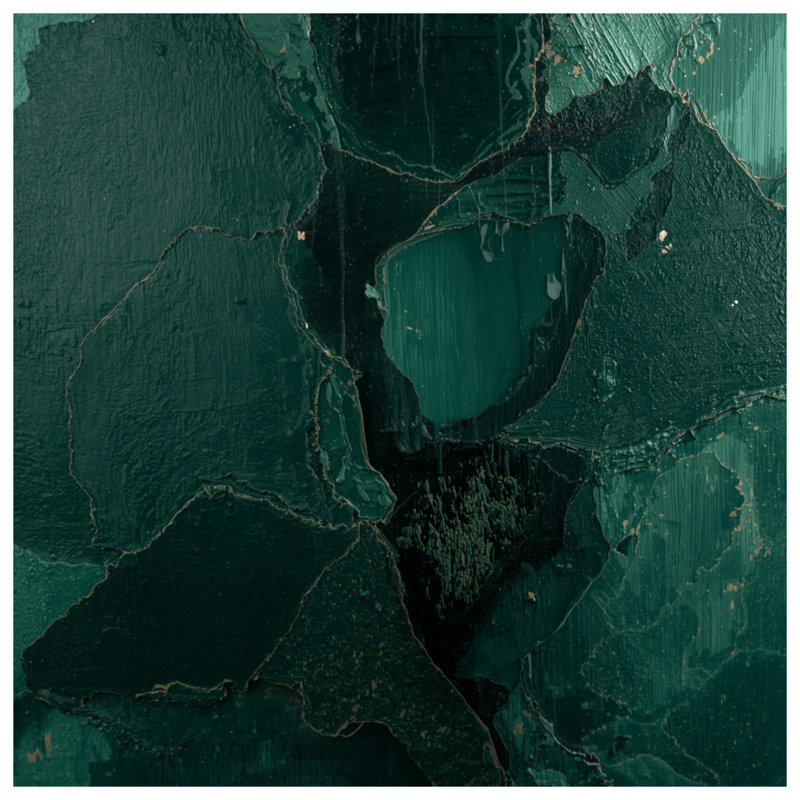 Rideaux texturés vert texturé à surface craquelée, Blocage, 50 po x 92 po - 1 panneau