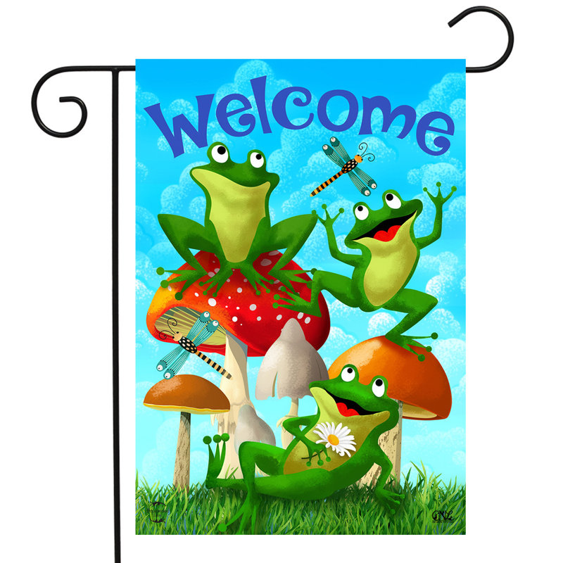 Drapeau de jardin Happy Frogs