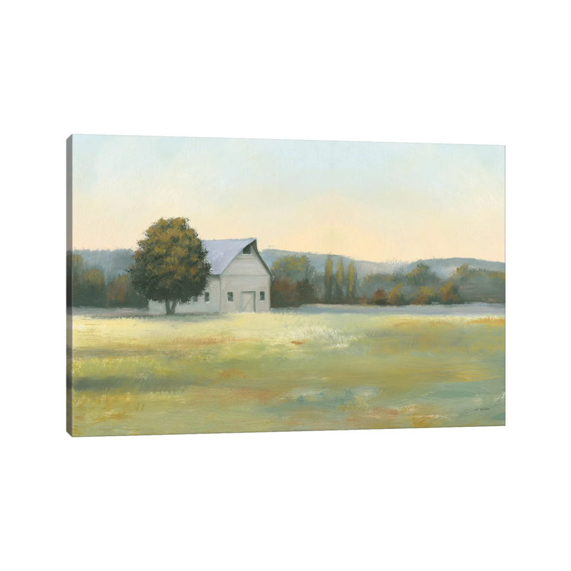 "Morning Meadows II" par James Wiens - reproduction d'art sur toile tendue, H 26 po x l 40 po x 1,5 po