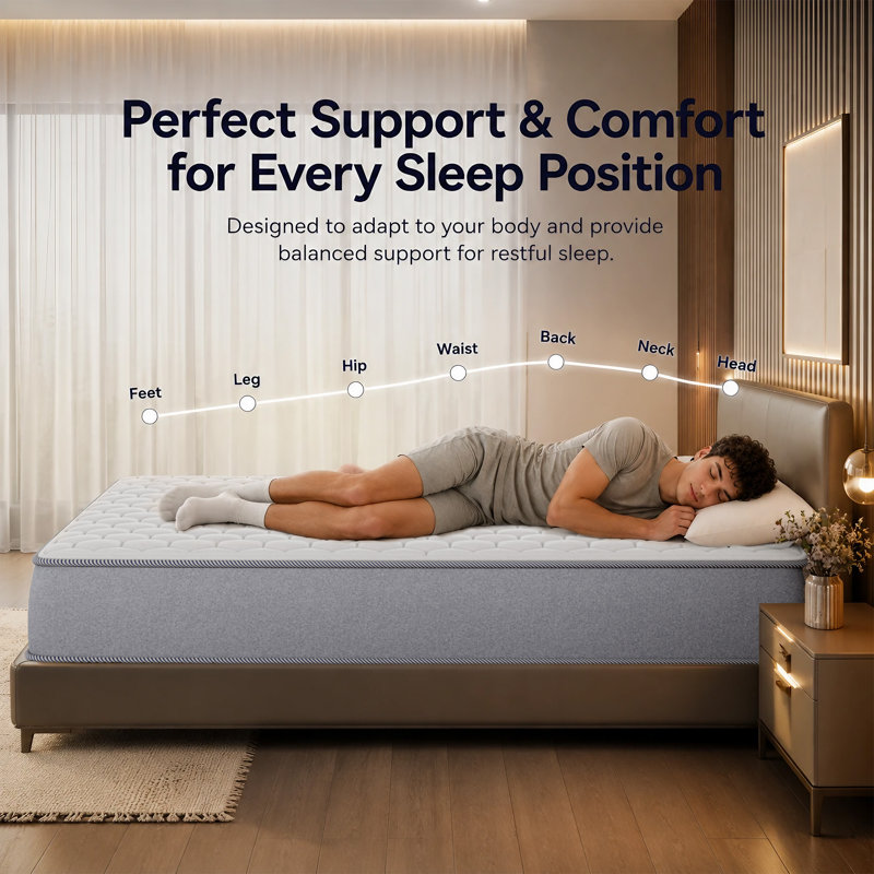 Matelas roulé en mousse à densité moyenne ferme et ferme, Double XL, 7"