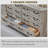 8-drawer Chest, Storage Dresser With Metal Handles, Wide Bedroom Organizer-1358772606
