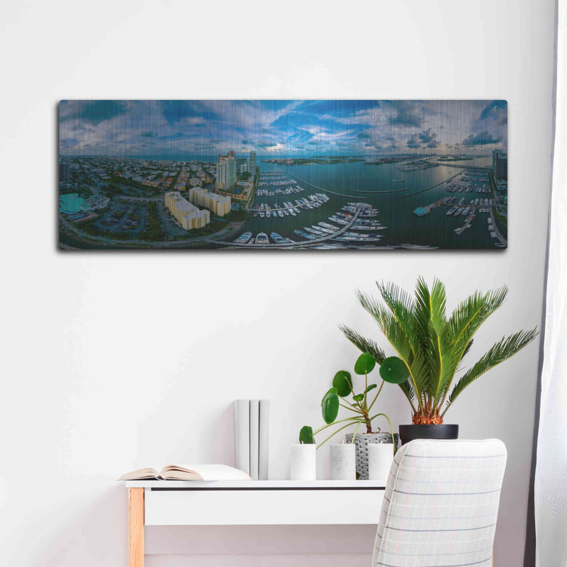«Miami», art mural en métal, H 12 po x l 36 po